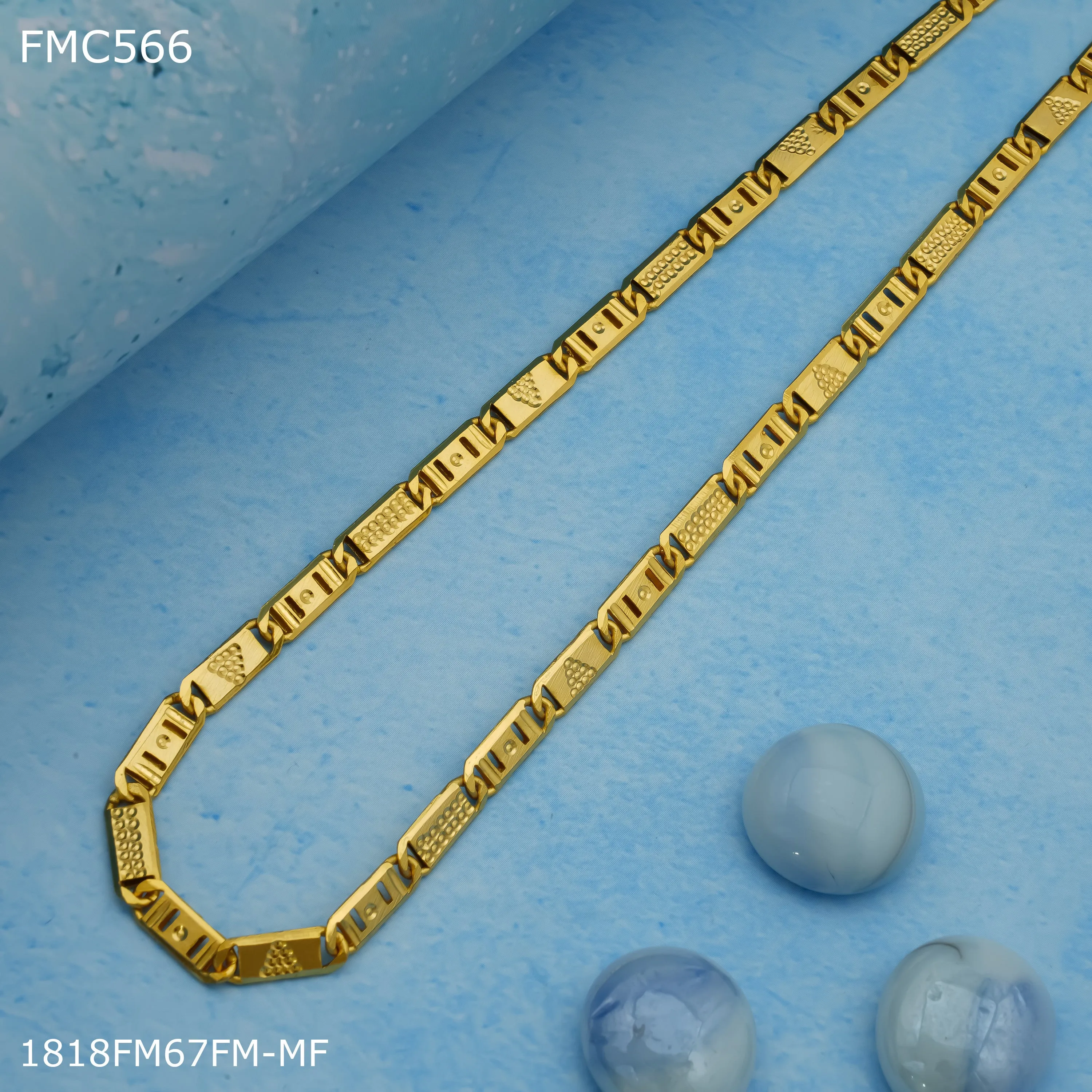 Freemen Dubal cut Nawabi golden Chain for Man - FMC566