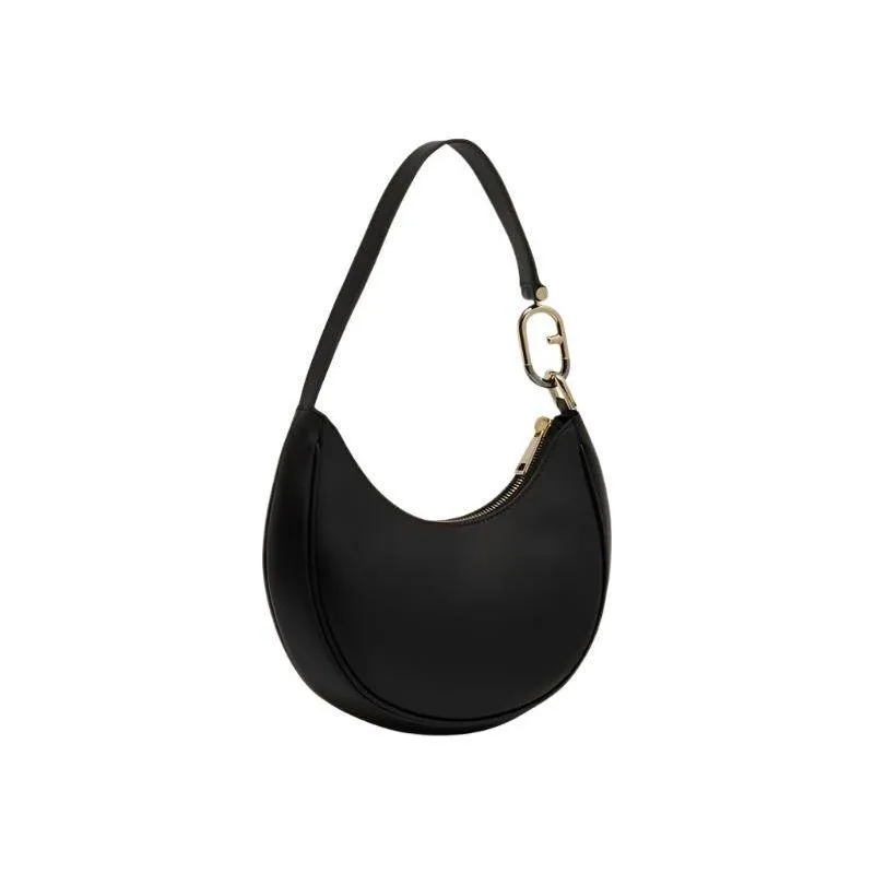 Furla Primavera Small Shoulder Bag - Black and Gold