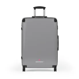 Gray Solid Color Designer Suitcases, Modern Simple Minimalist Designer Suitcase Luggage (Small, Medium, Large)