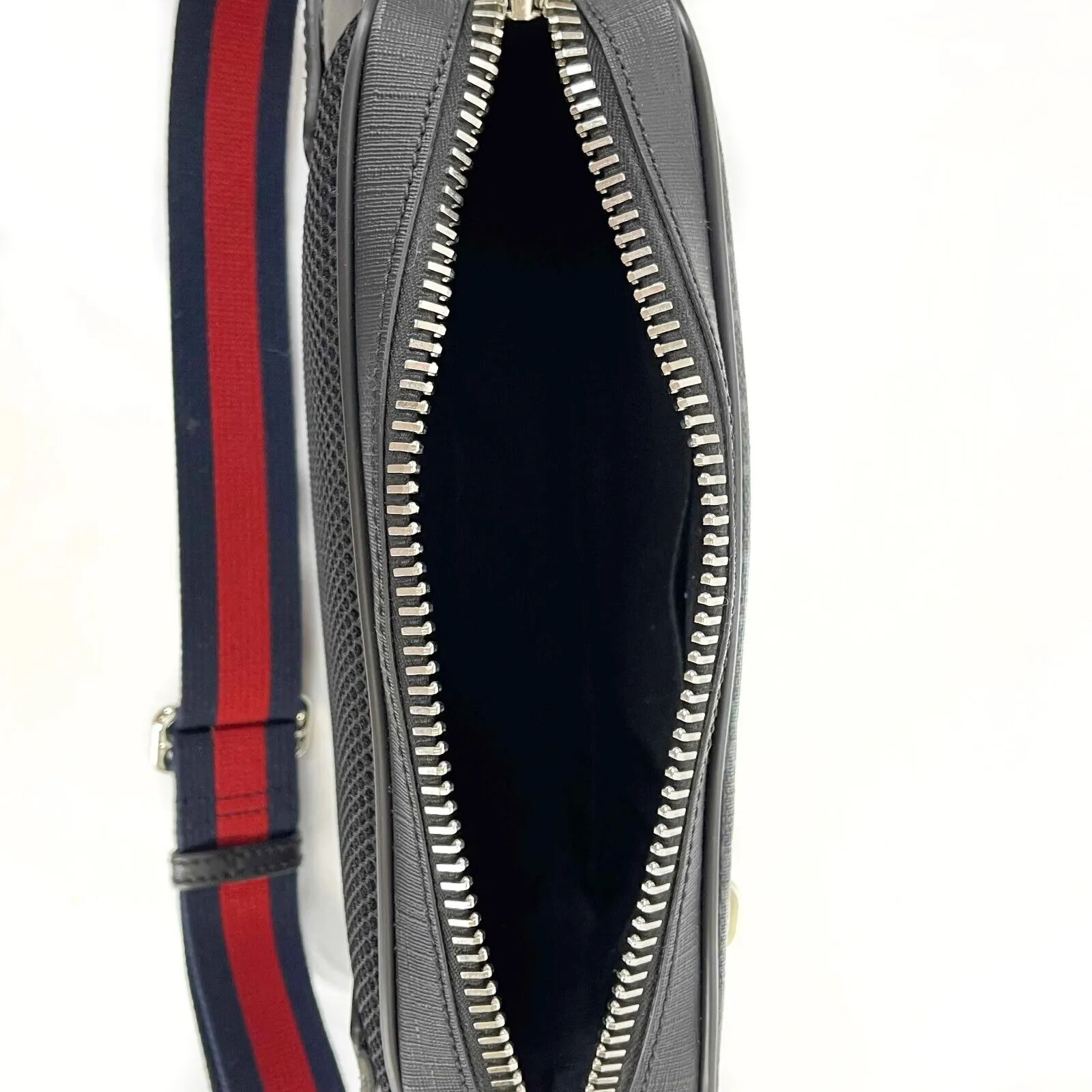 Gucci - GG Monogram Canvas / Leather Black Belt Bag / Fanny Pack - FULL KIT