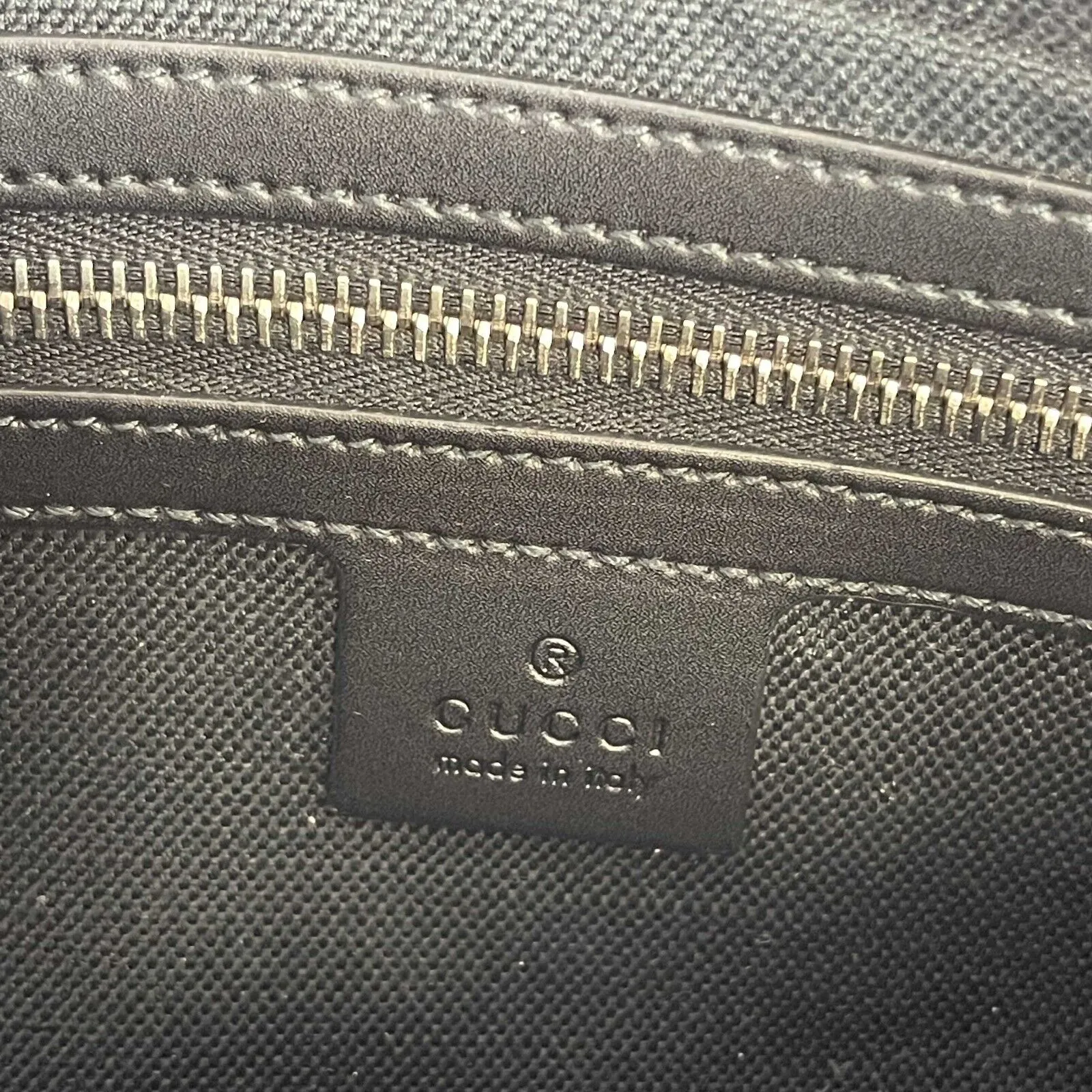 Gucci - GG Monogram Canvas / Leather Black Belt Bag / Fanny Pack - FULL KIT