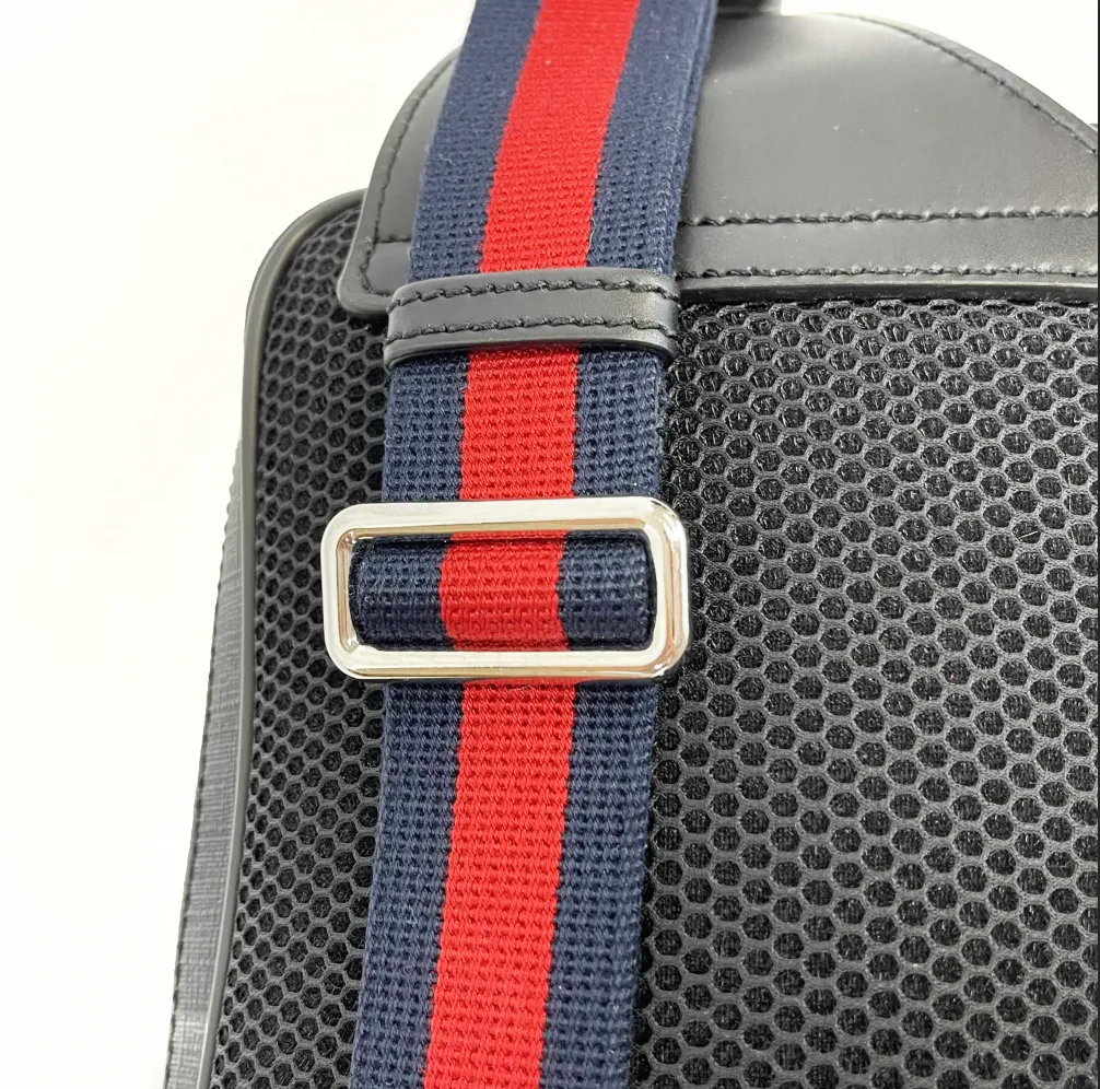 Gucci - GG Monogram Canvas / Leather Black Belt Bag / Fanny Pack - FULL KIT
