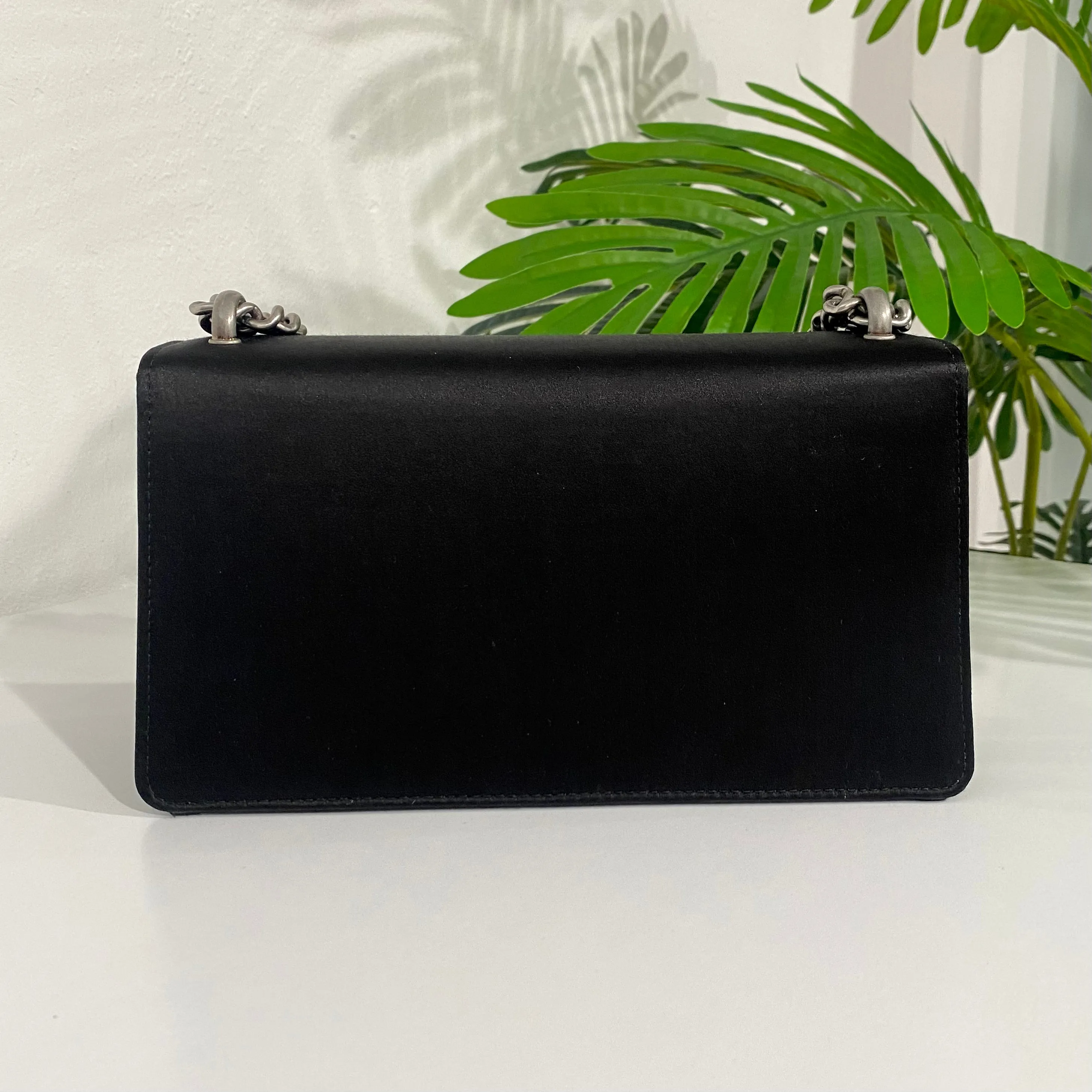 Gucci Jeweled Black Satin Dionysus