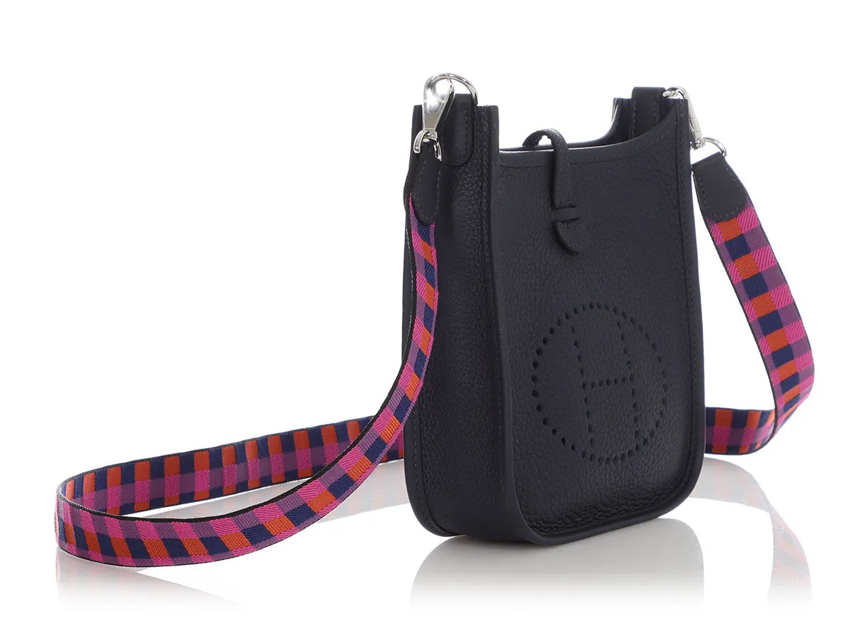 Hermès Bleu Nuit Clémence Quadrille Strap Evelyne TPM