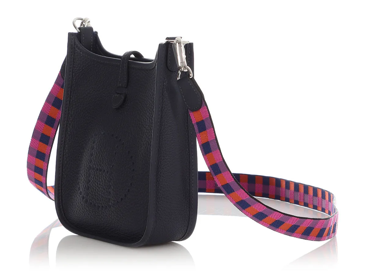 Hermès Bleu Nuit Clémence Quadrille Strap Evelyne TPM