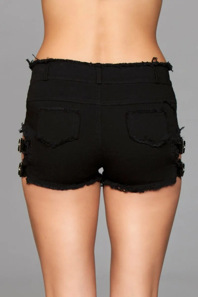 J10BK Buckled Down Denim Shorts -