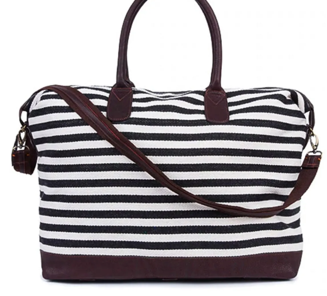 JADEtribe Valerie Weekender Tassel Pom Blac
