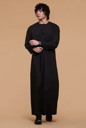 Jet Black Emirati Thobe