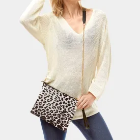 Leopard Crossbody / Clutch Bag