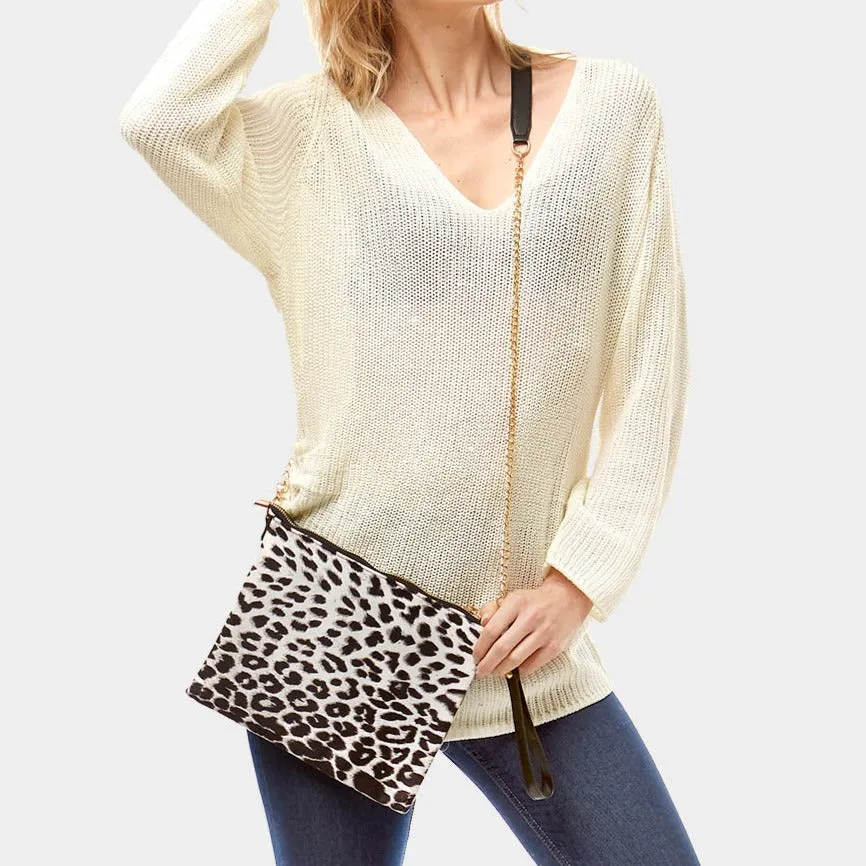 Leopard Crossbody / Clutch Bag