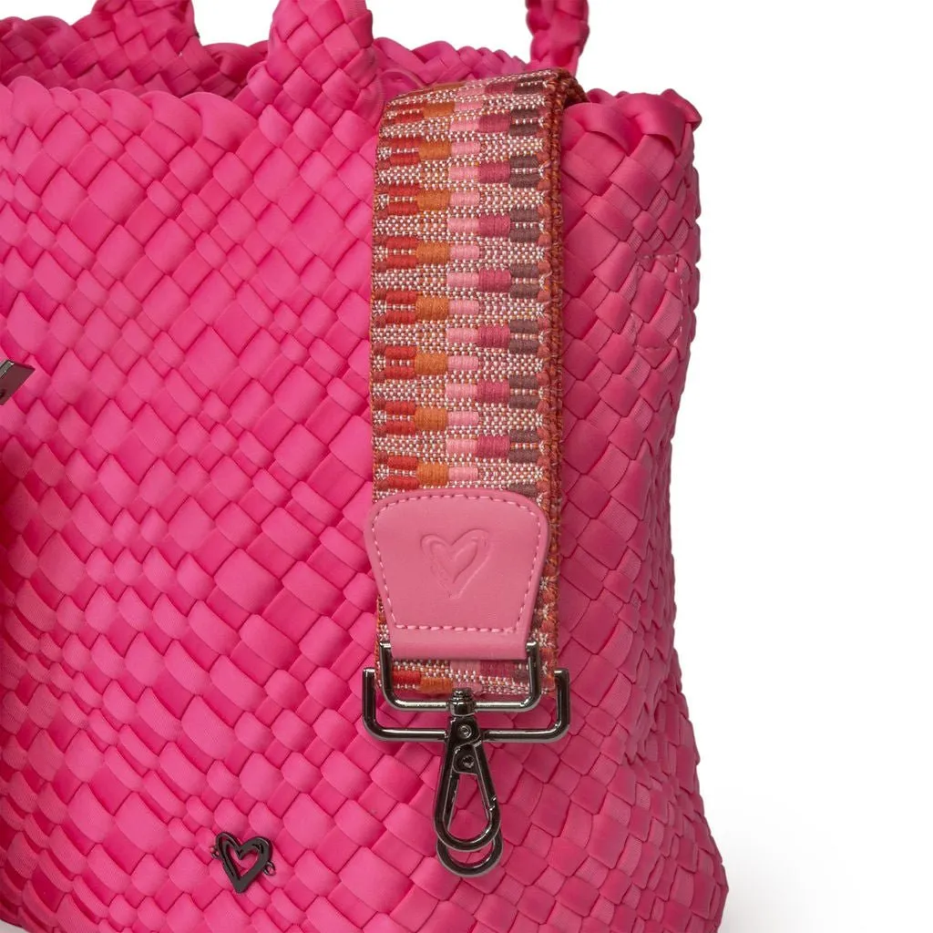 London Large Woven Tote - Magenta