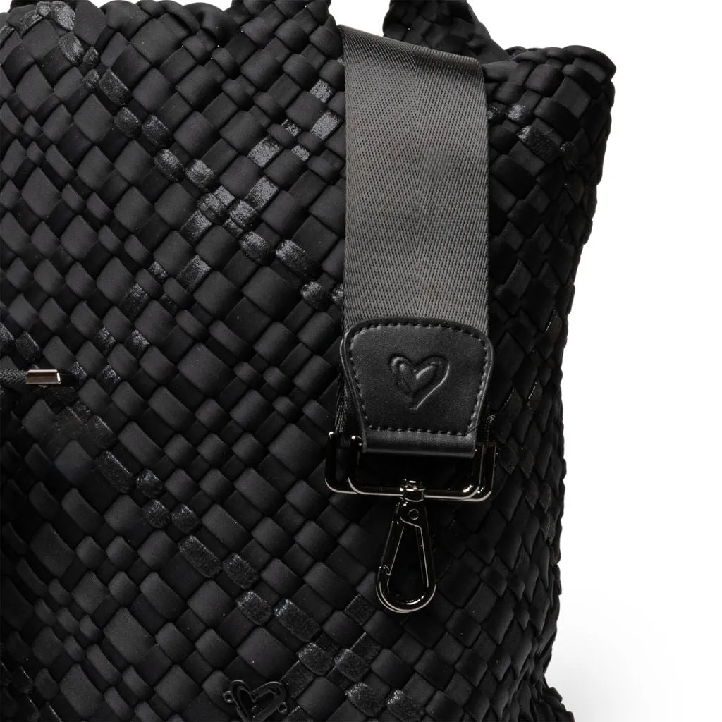 London Large Woven Tote - Nero