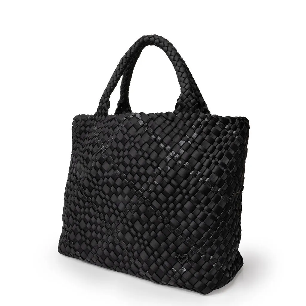 London Large Woven Tote - Nero