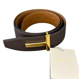 Men's Reversible T Logo Belt Brown Size M