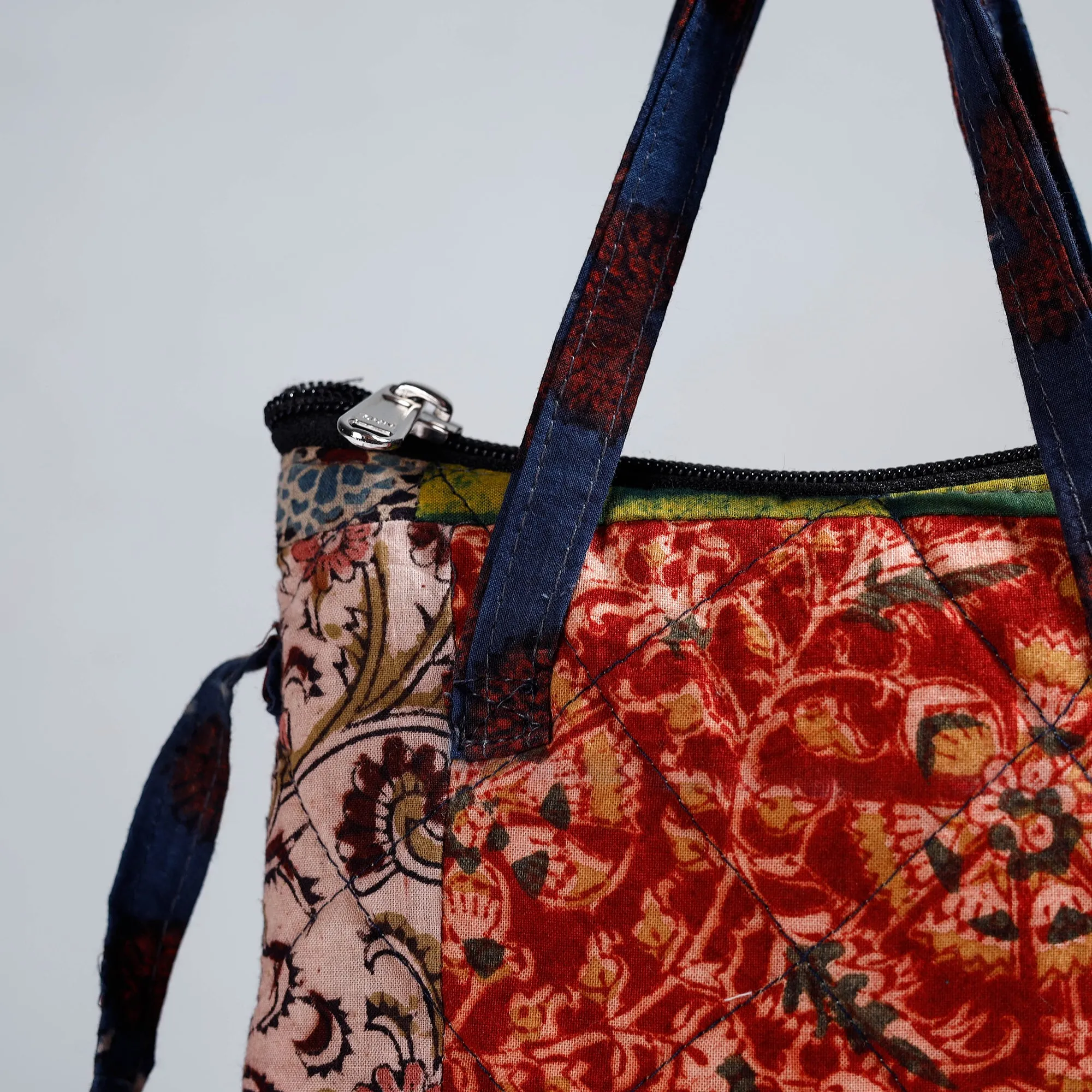 Multicolor - Handmade Quilted Cotton Patchwork Sling Bag 06
