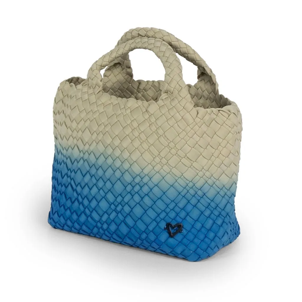 NEW: Brandon Small Woven Tote - Ombre Blue