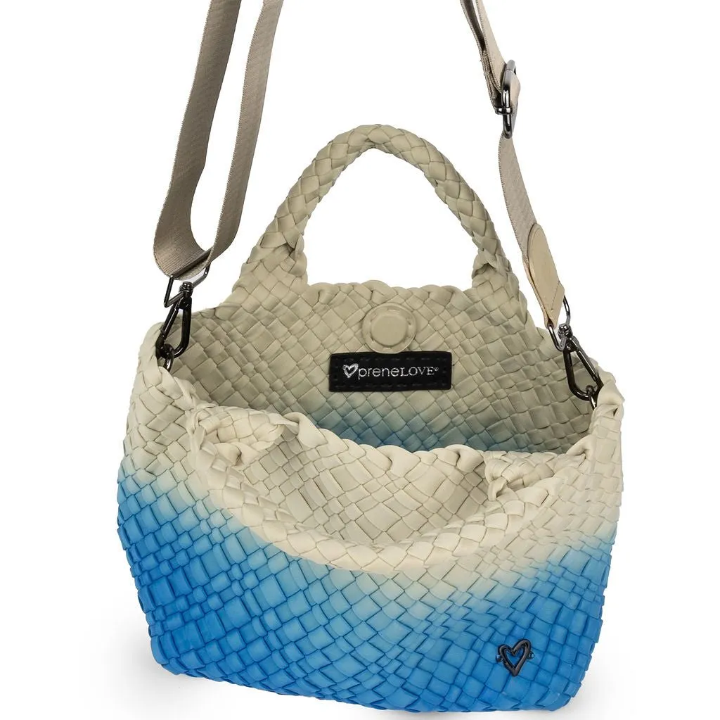 NEW: Brandon Small Woven Tote - Ombre Blue