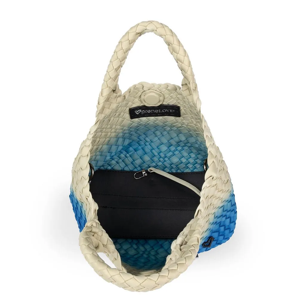 NEW: Brandon Small Woven Tote - Ombre Blue