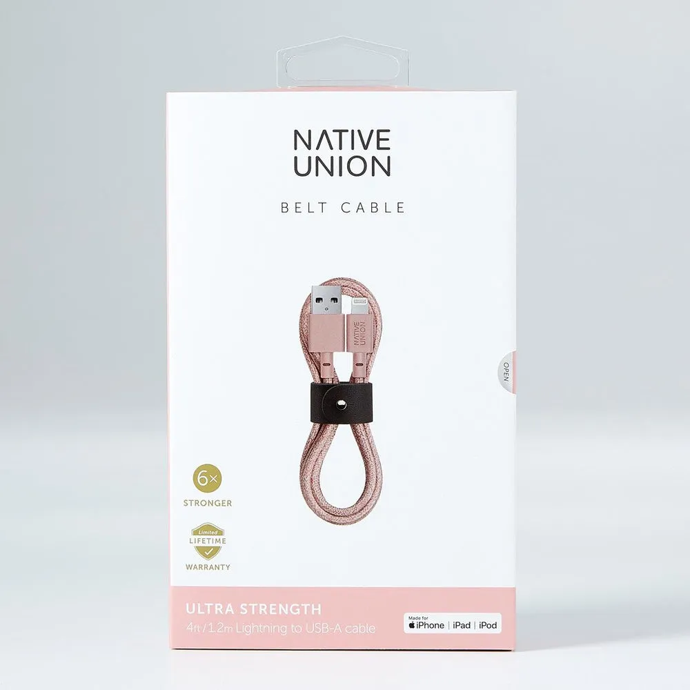 [OPEN BOX] NATIVE UNION Belt Lighting Cable 1.2M - Rose