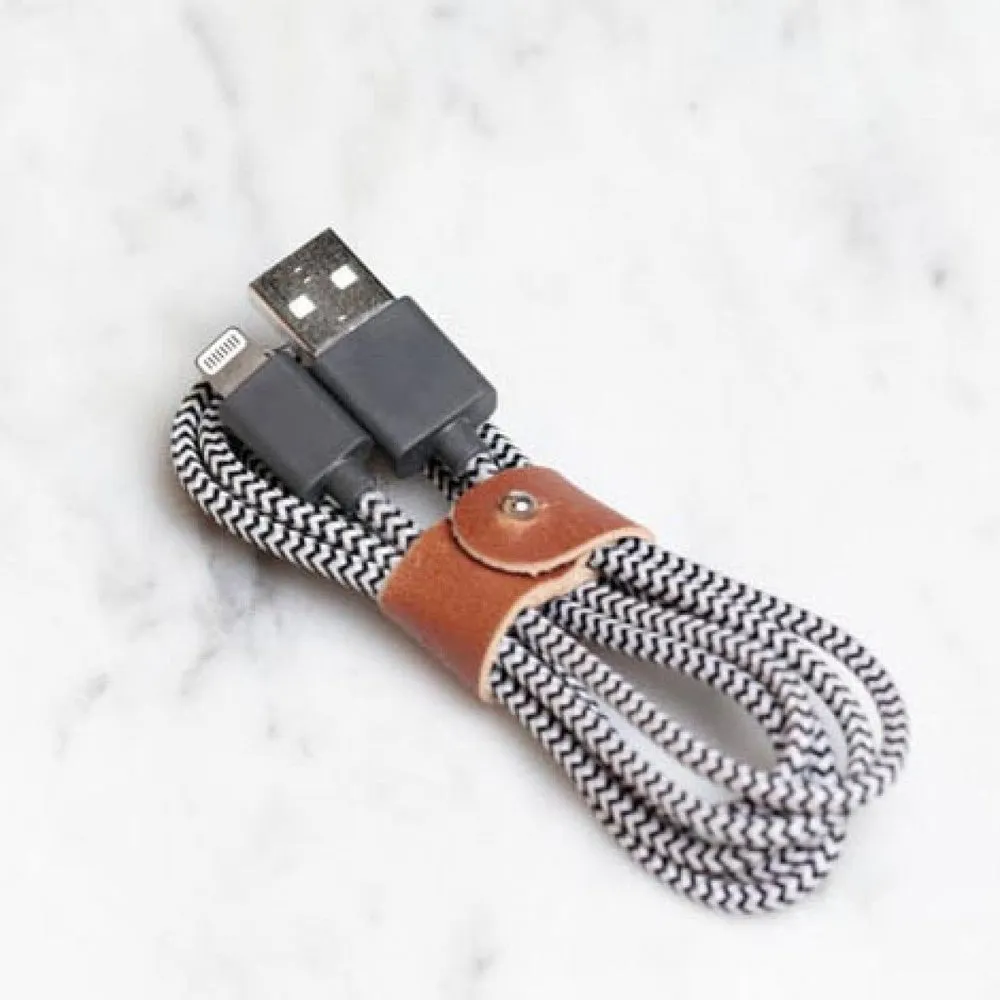 [OPEN BOX] NATIVE UNION Belt Lighting Cable 1.2M - Zebra