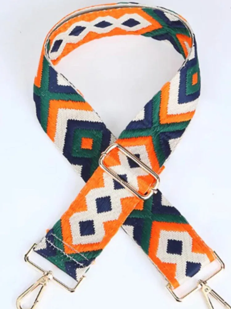 Orange   Teal Aztec Bag Strap