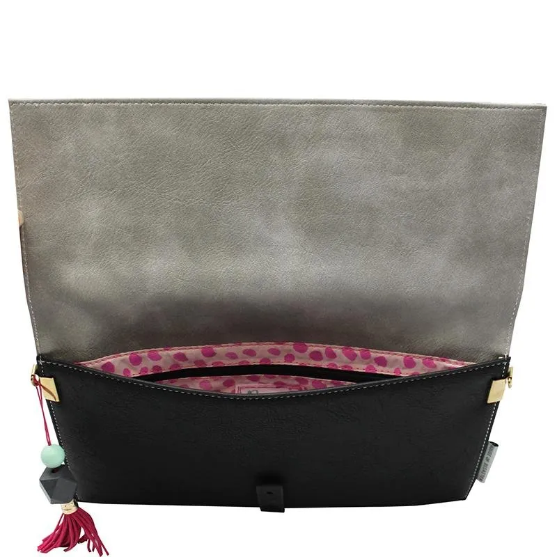 Paint Black Clutch Bag