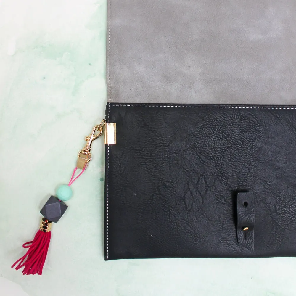 Paint Black Clutch Bag