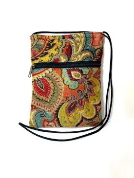 Patch Purse in Botanical Arabesque