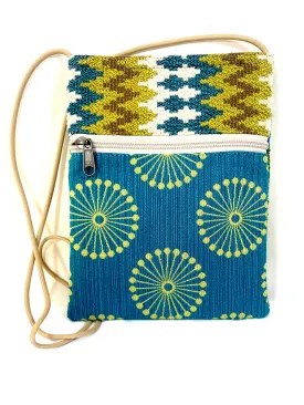 Patch Purse in Turquoise Pinwheel with Coordinating Weaves