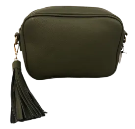 Pebbled Tassel Bag with Zip Top-NO STRAP ATTACHED!