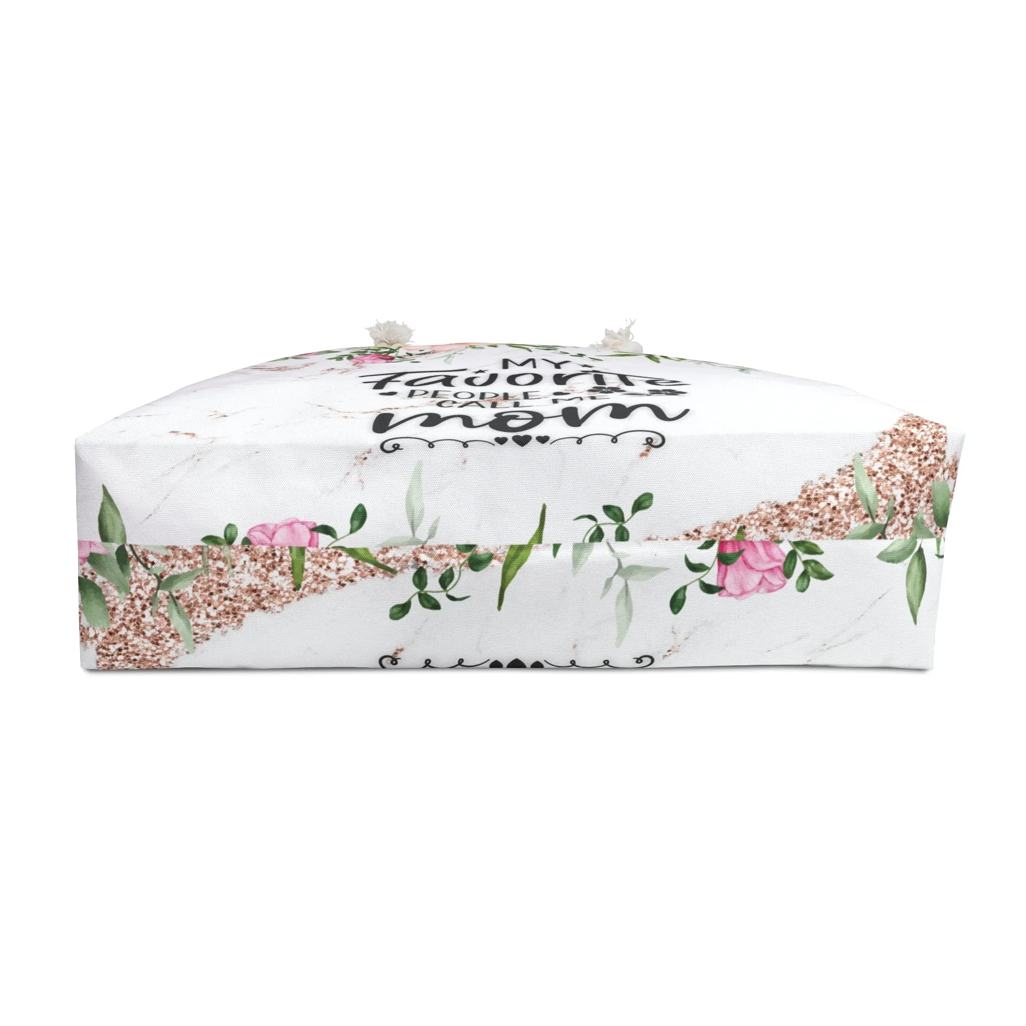 Personalised/Non-Personalised Weekender Bag, My Favorite People call me Mom, Large Weekender Bag, Beach Bag, Book Bag