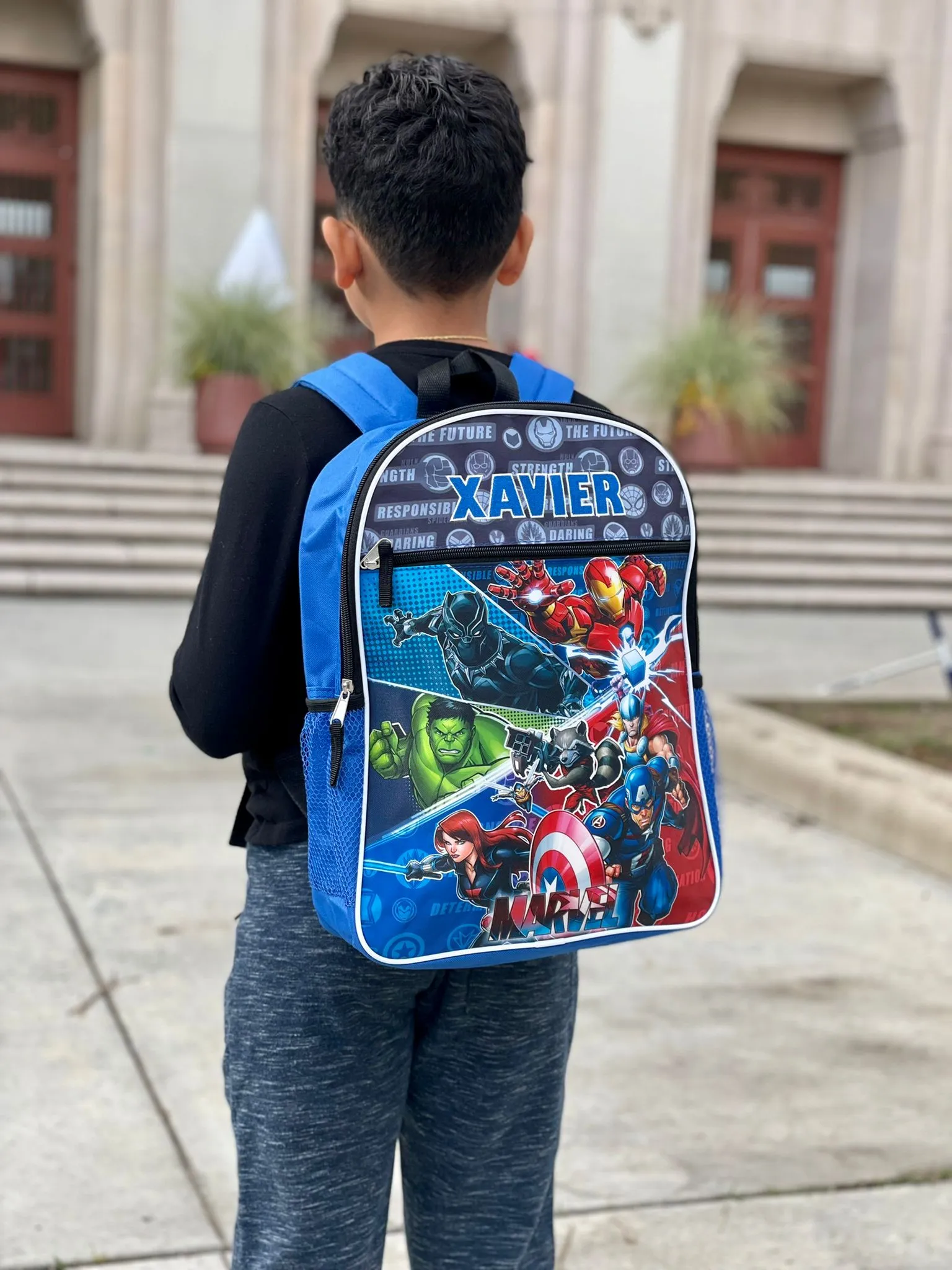 Personalized 16 Inch School Backpack - Marvel Heroes