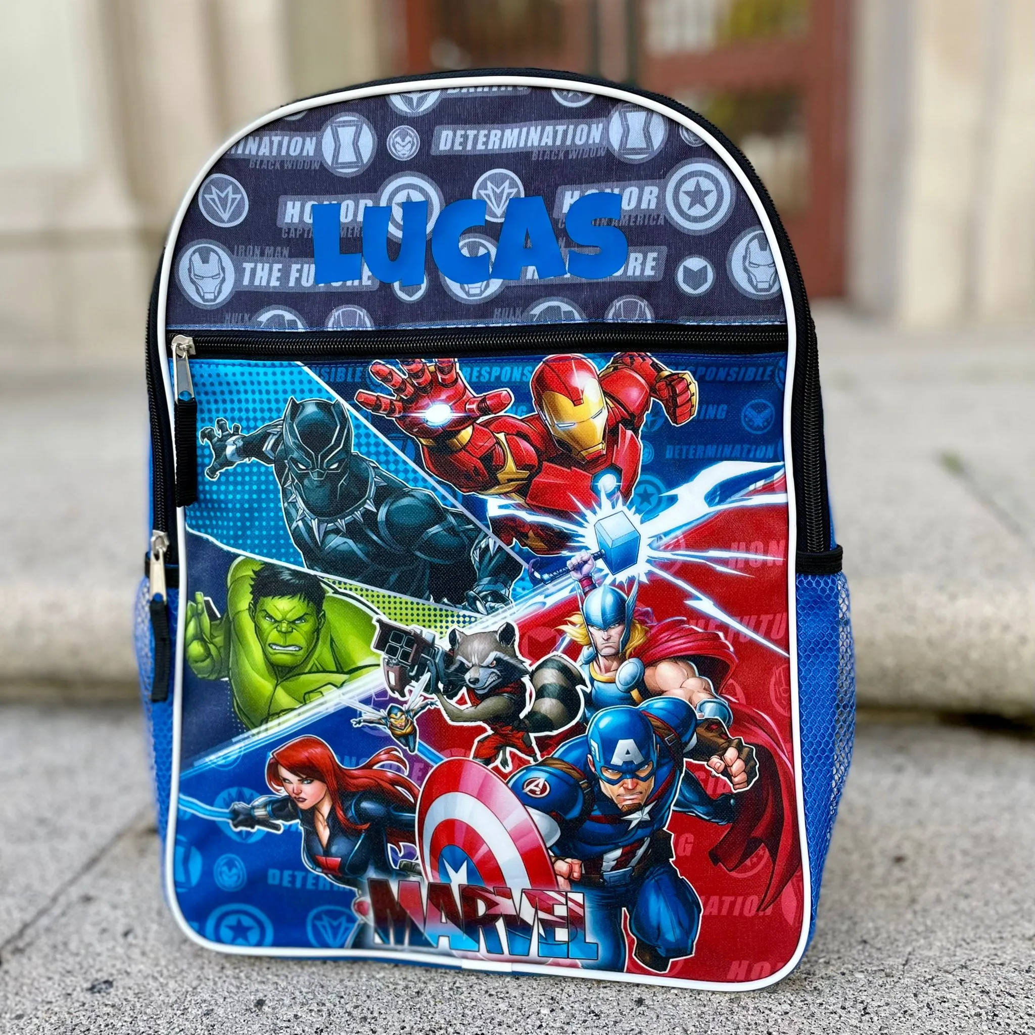 Personalized 16 Inch School Backpack - Marvel Heroes