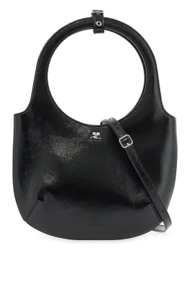 "handbag holy in naplack 424GSA102CR0043 BLACK