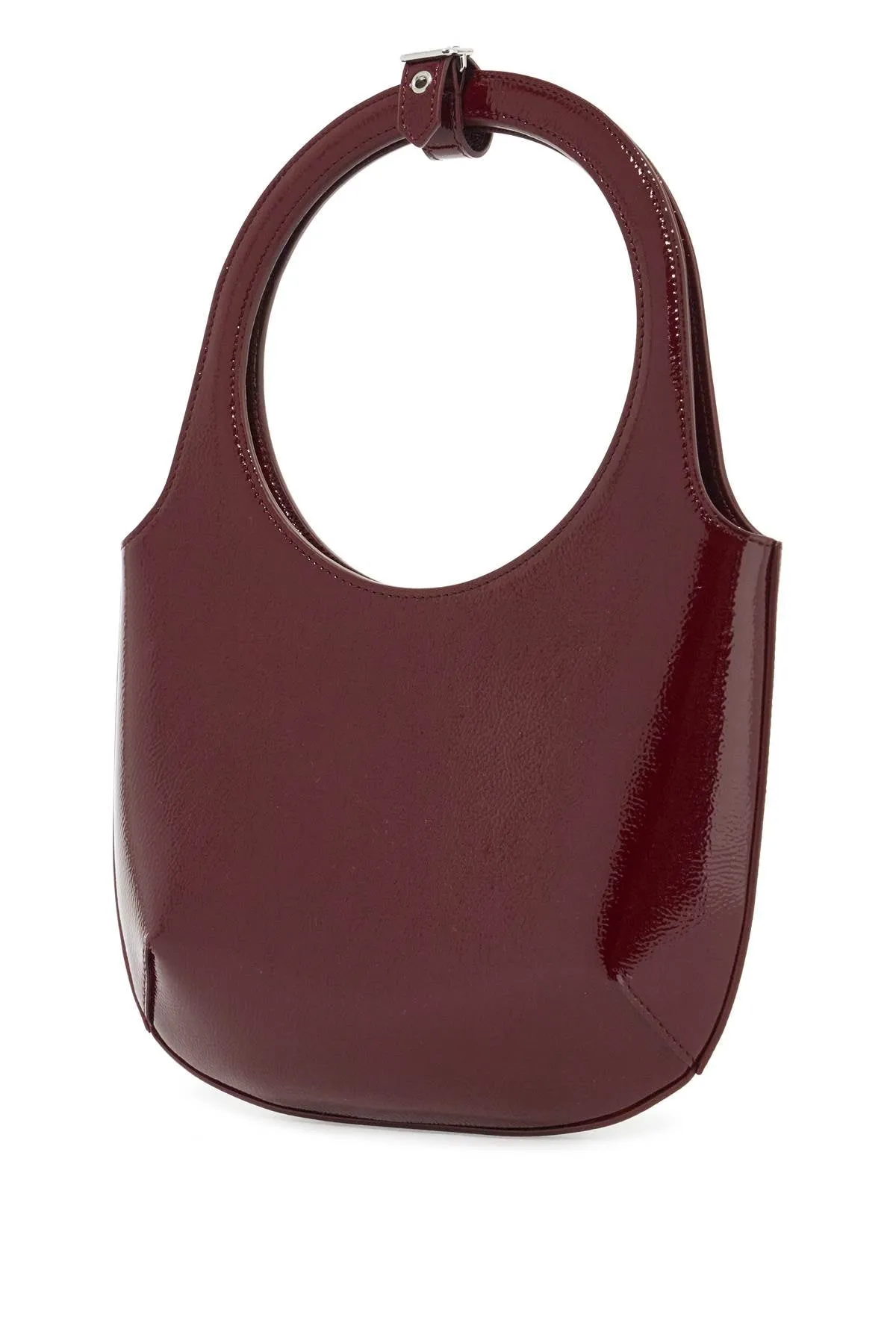 "handbag holy in naplack 424GSA102CR0043 GRENAT