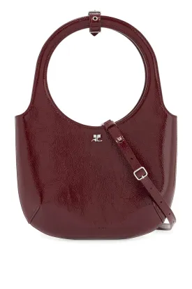 "handbag holy in naplack 424GSA102CR0043 GRENAT