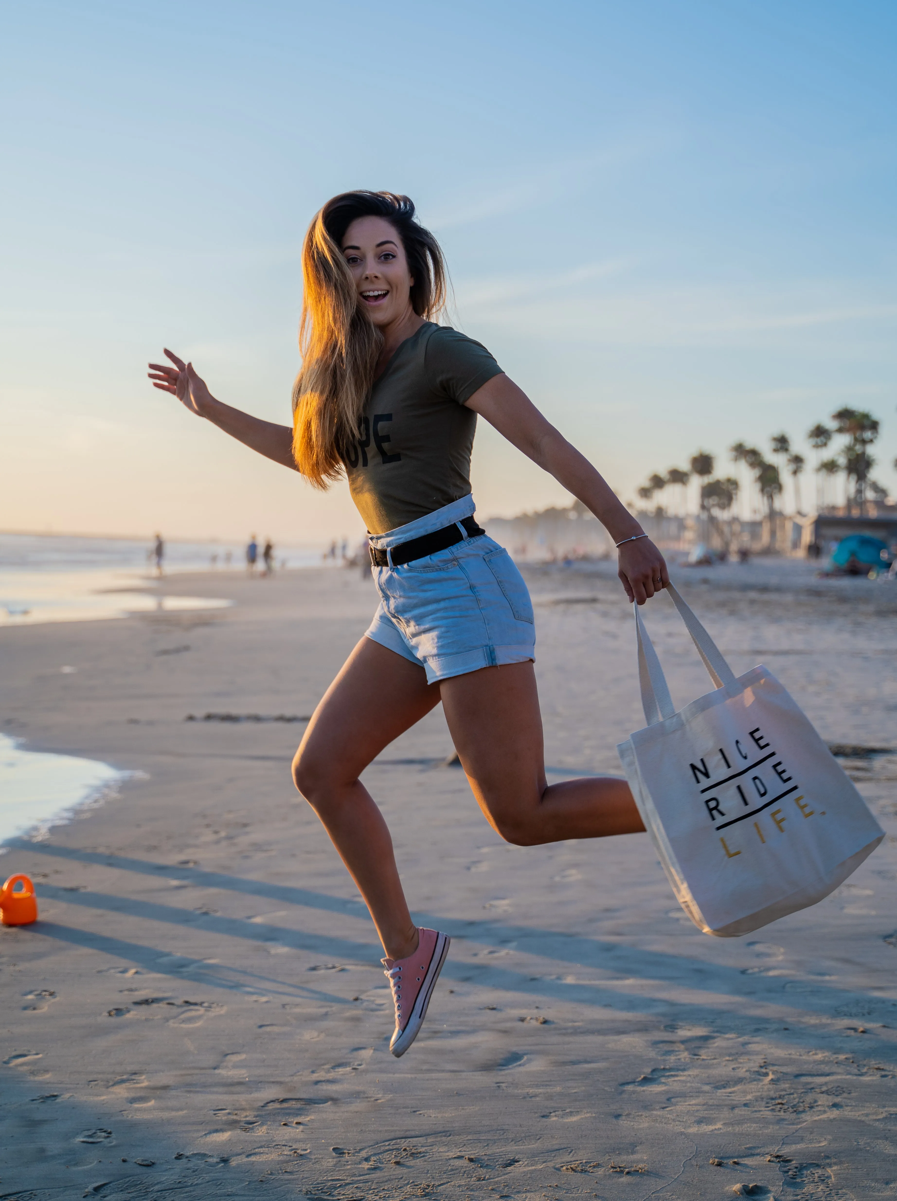 "La Jolla"  Canvas Tote with Square Bottom Gusset