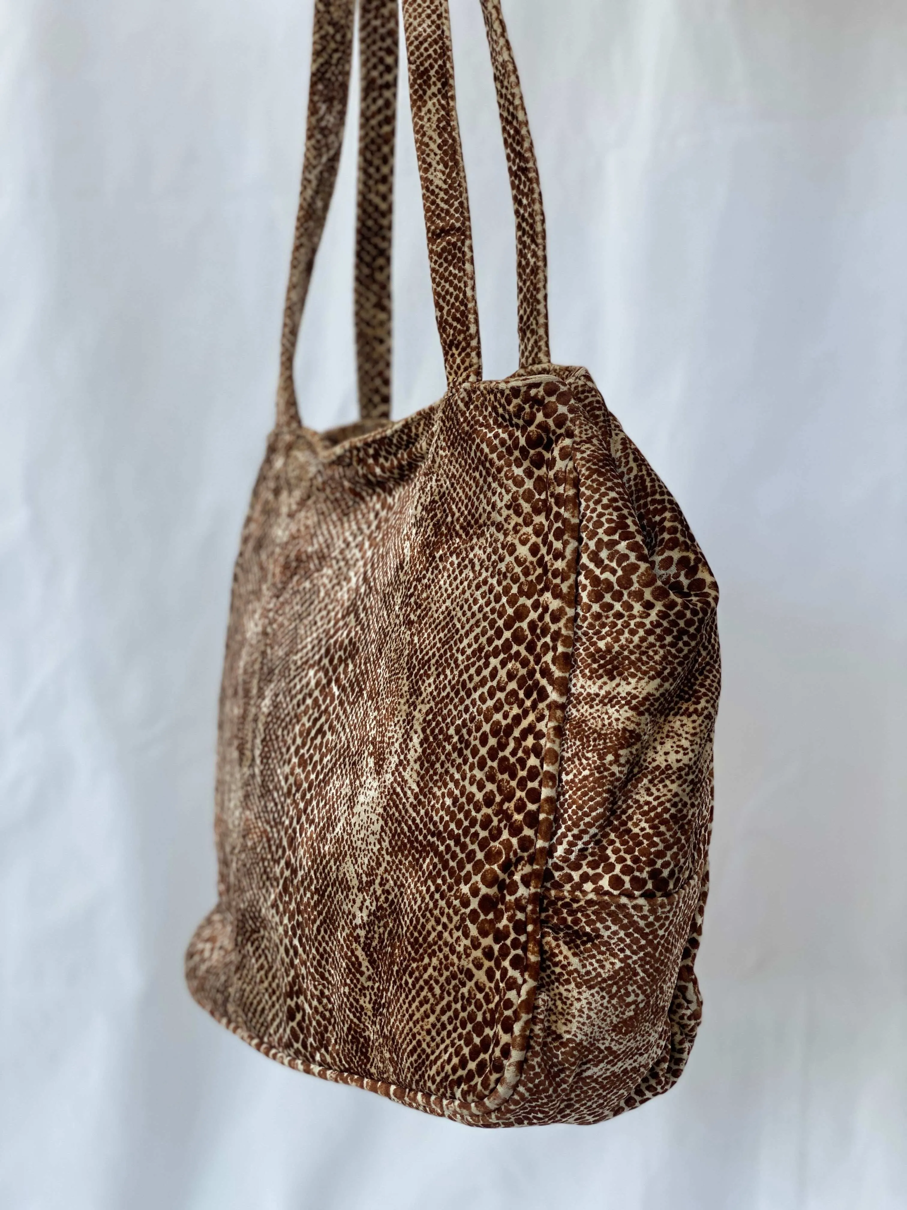 Rebeca Sanver Spain Snake Print Shoulder Bag