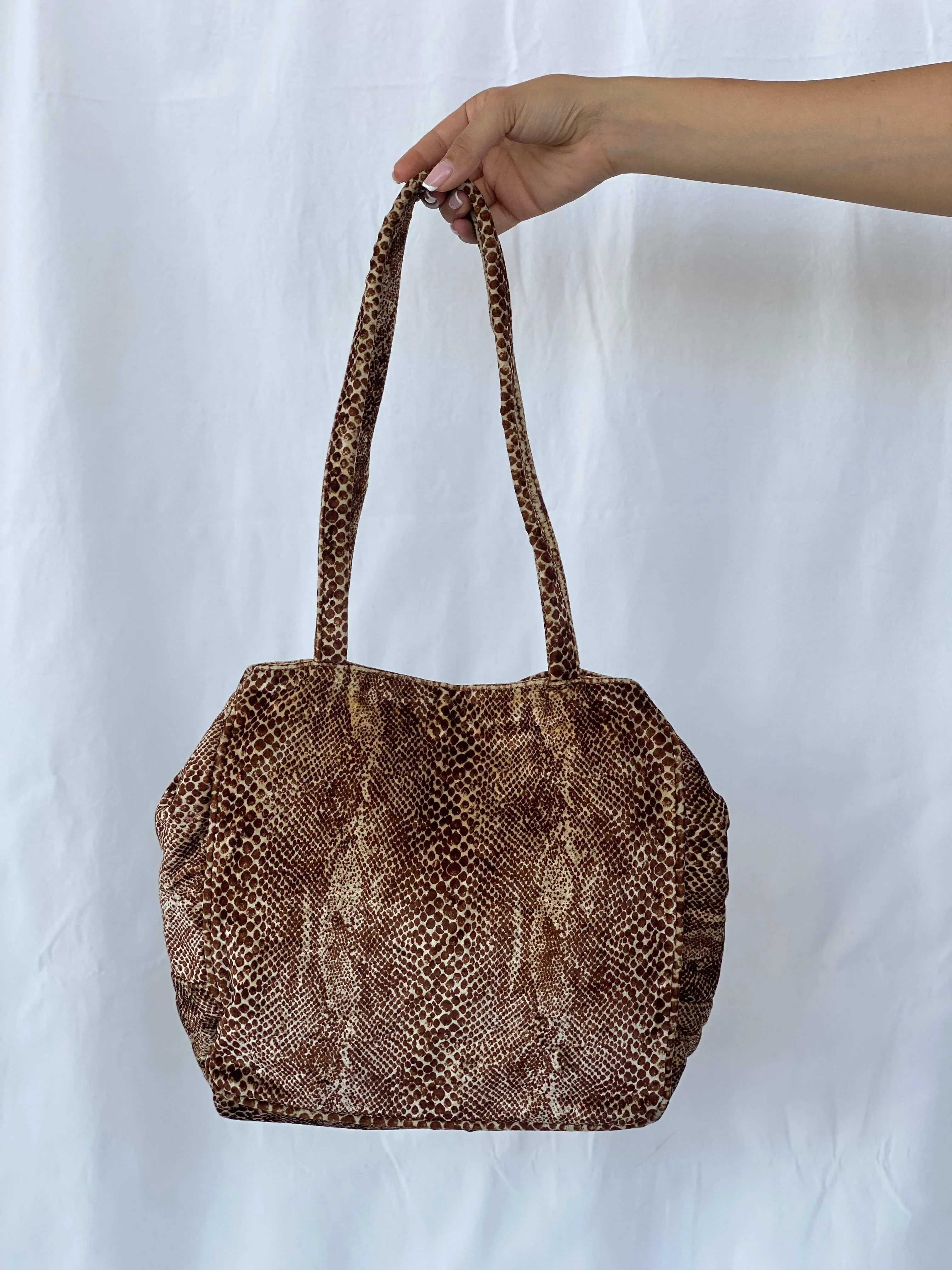 Rebeca Sanver Spain Snake Print Shoulder Bag