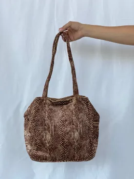 Rebeca Sanver Spain Snake Print Shoulder Bag