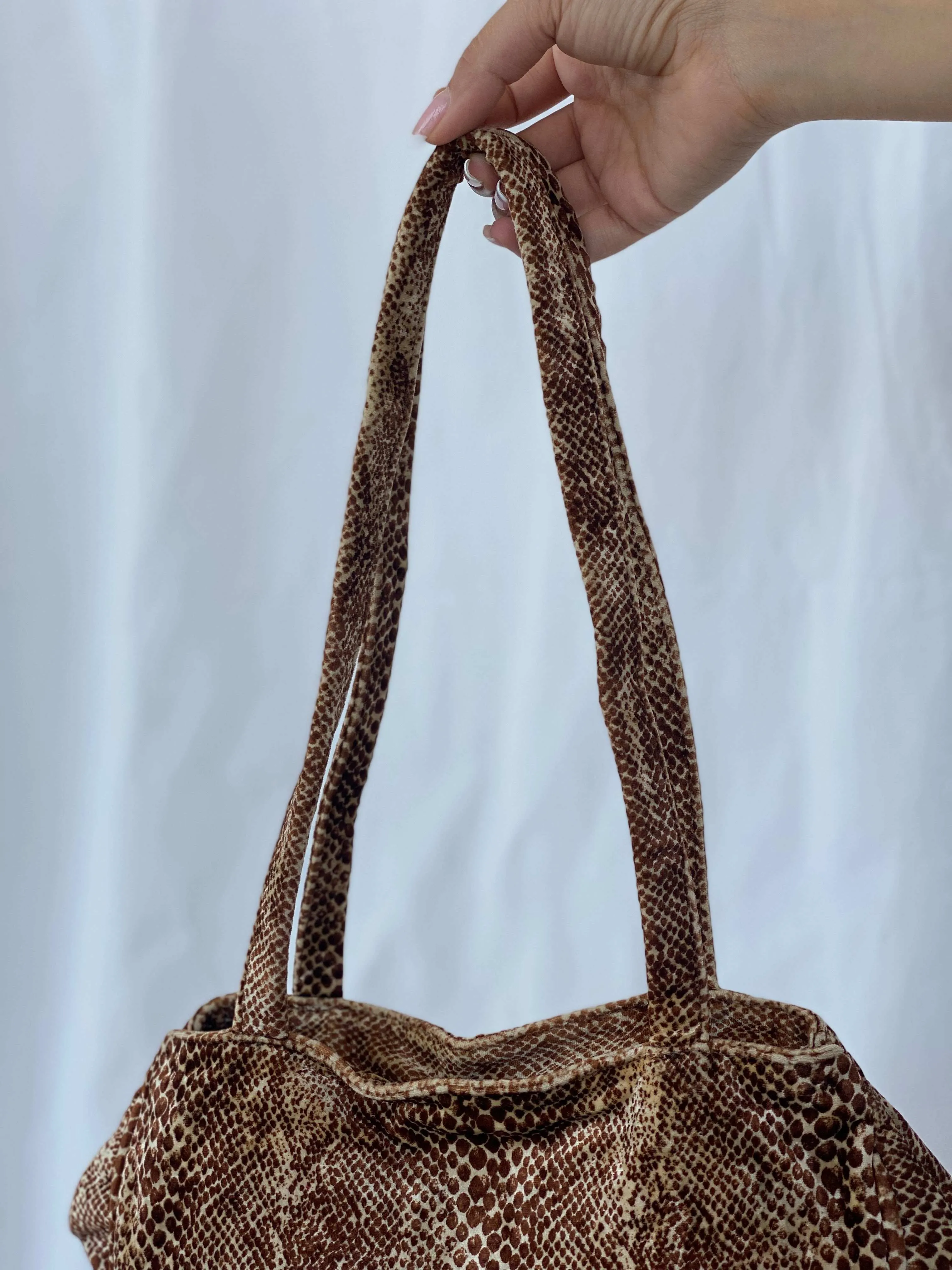 Rebeca Sanver Spain Snake Print Shoulder Bag