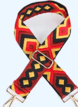 Red Aztec Bag Strap