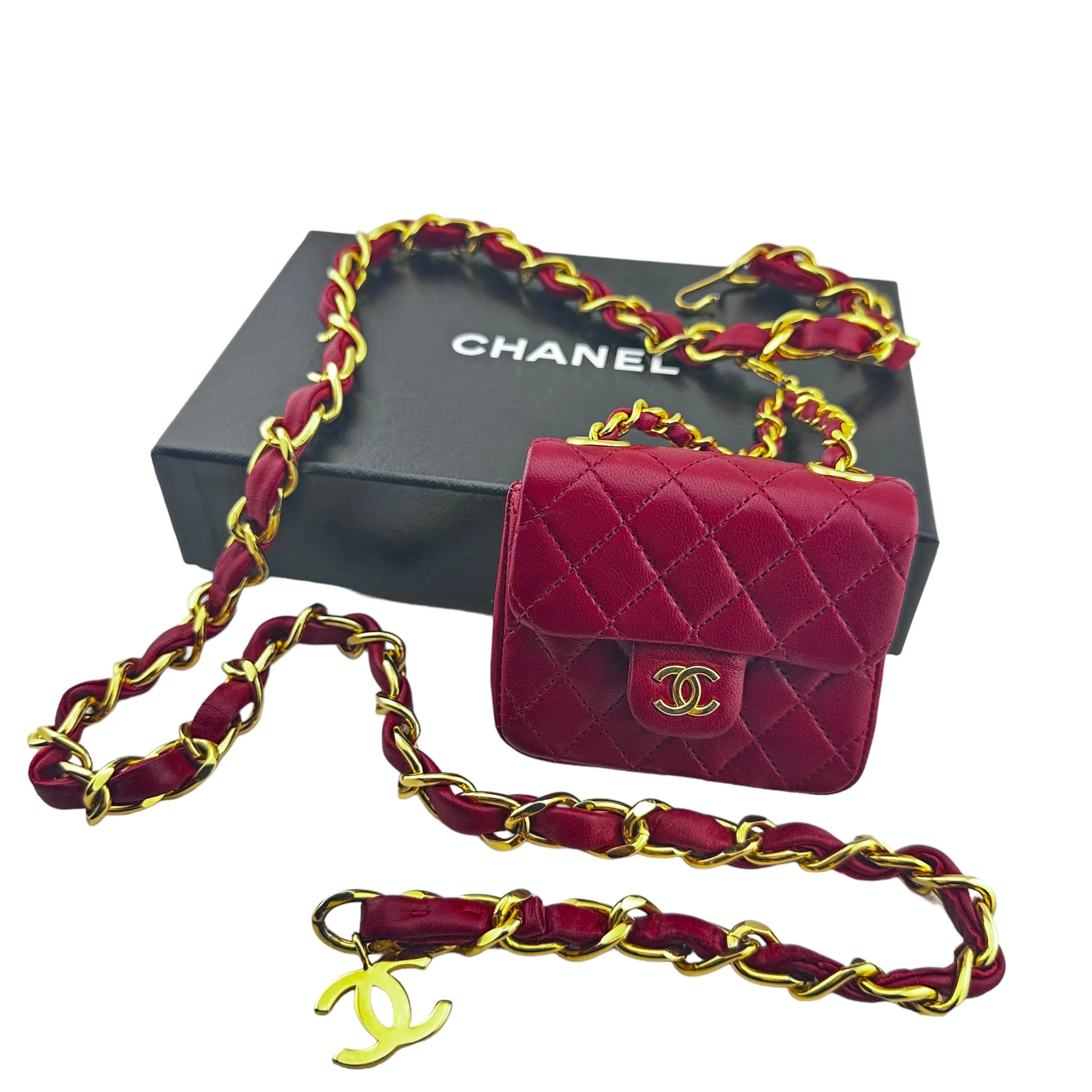 RESERVED-Final Payment-CHANEL Lambskin Micro Classic Flap Belt Bag