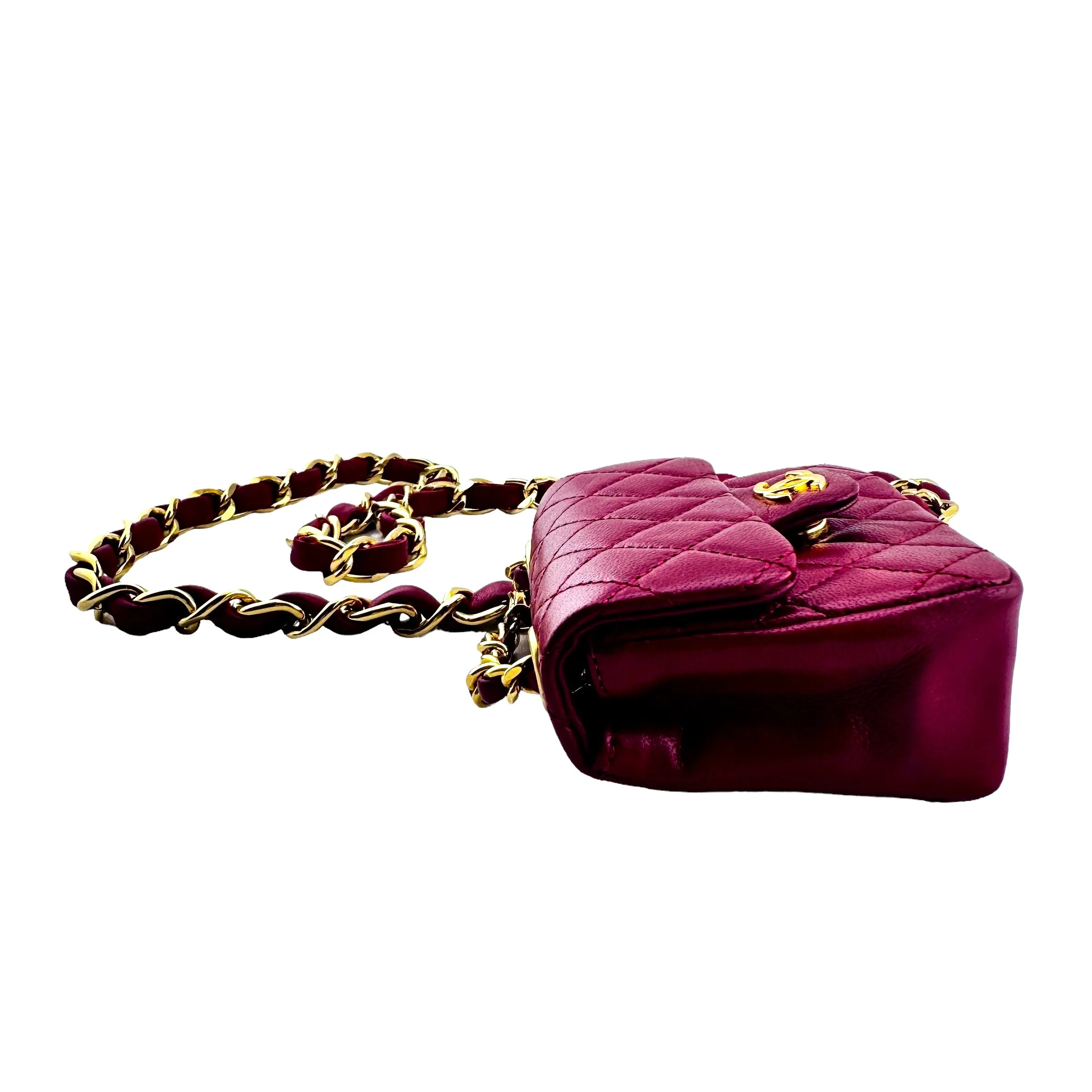 RESERVED-Final Payment-CHANEL Lambskin Micro Classic Flap Belt Bag