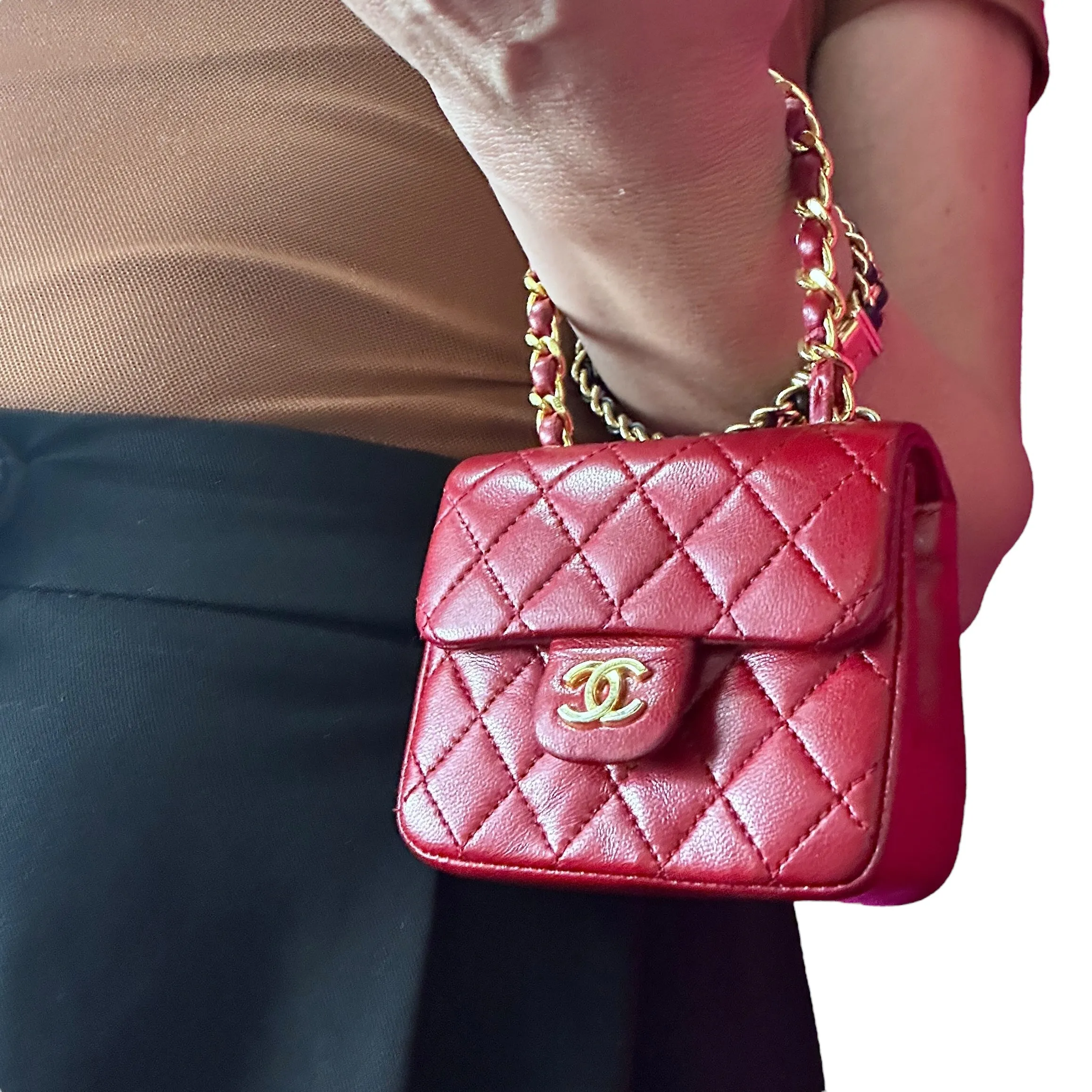 RESERVED-Final Payment-CHANEL Lambskin Micro Classic Flap Belt Bag
