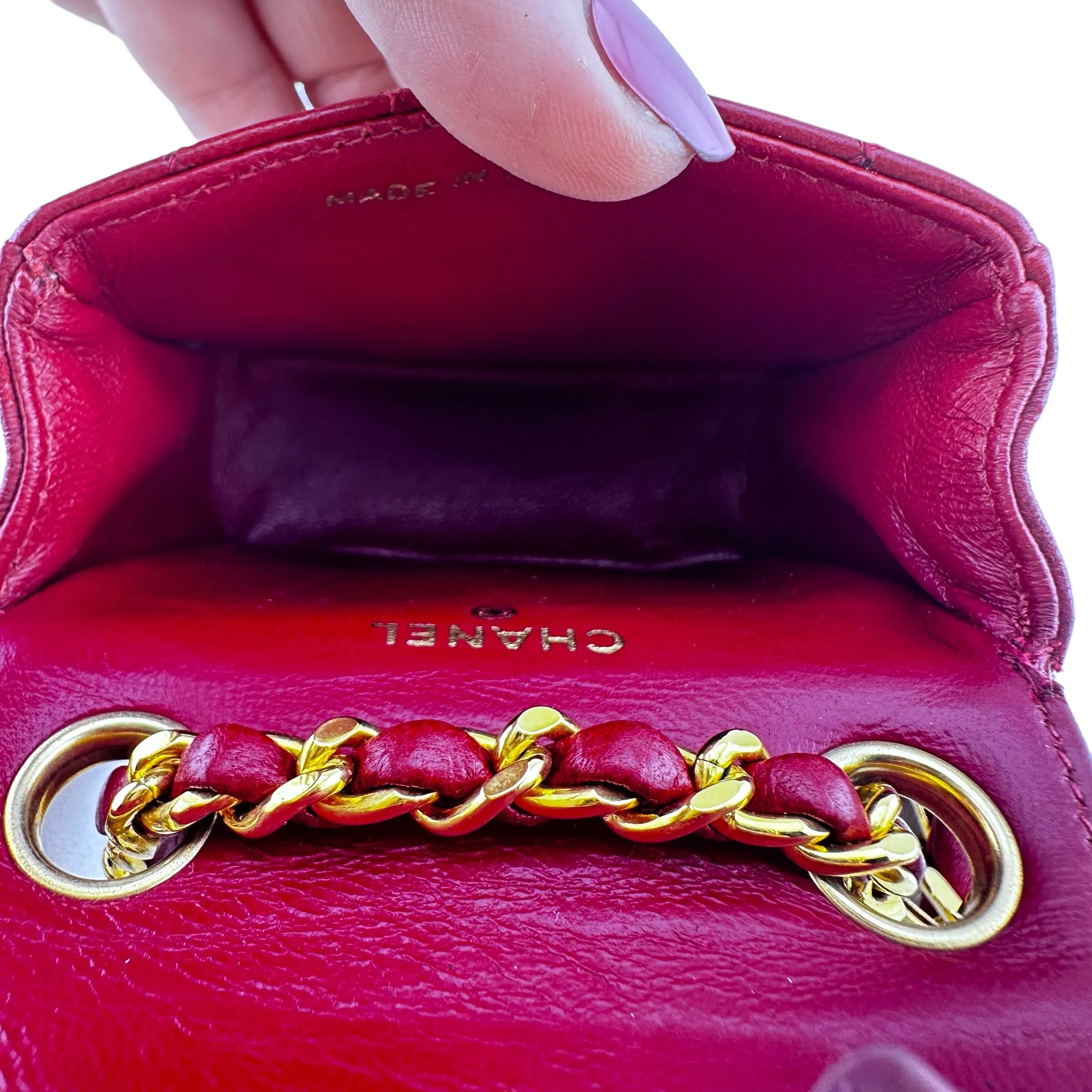 RESERVED-Final Payment-CHANEL Lambskin Micro Classic Flap Belt Bag