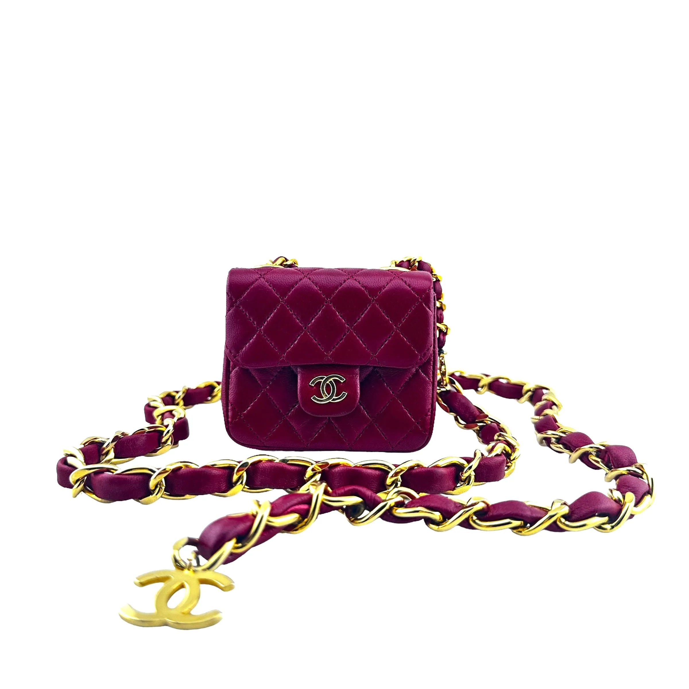 RESERVED-Final Payment-CHANEL Lambskin Micro Classic Flap Belt Bag