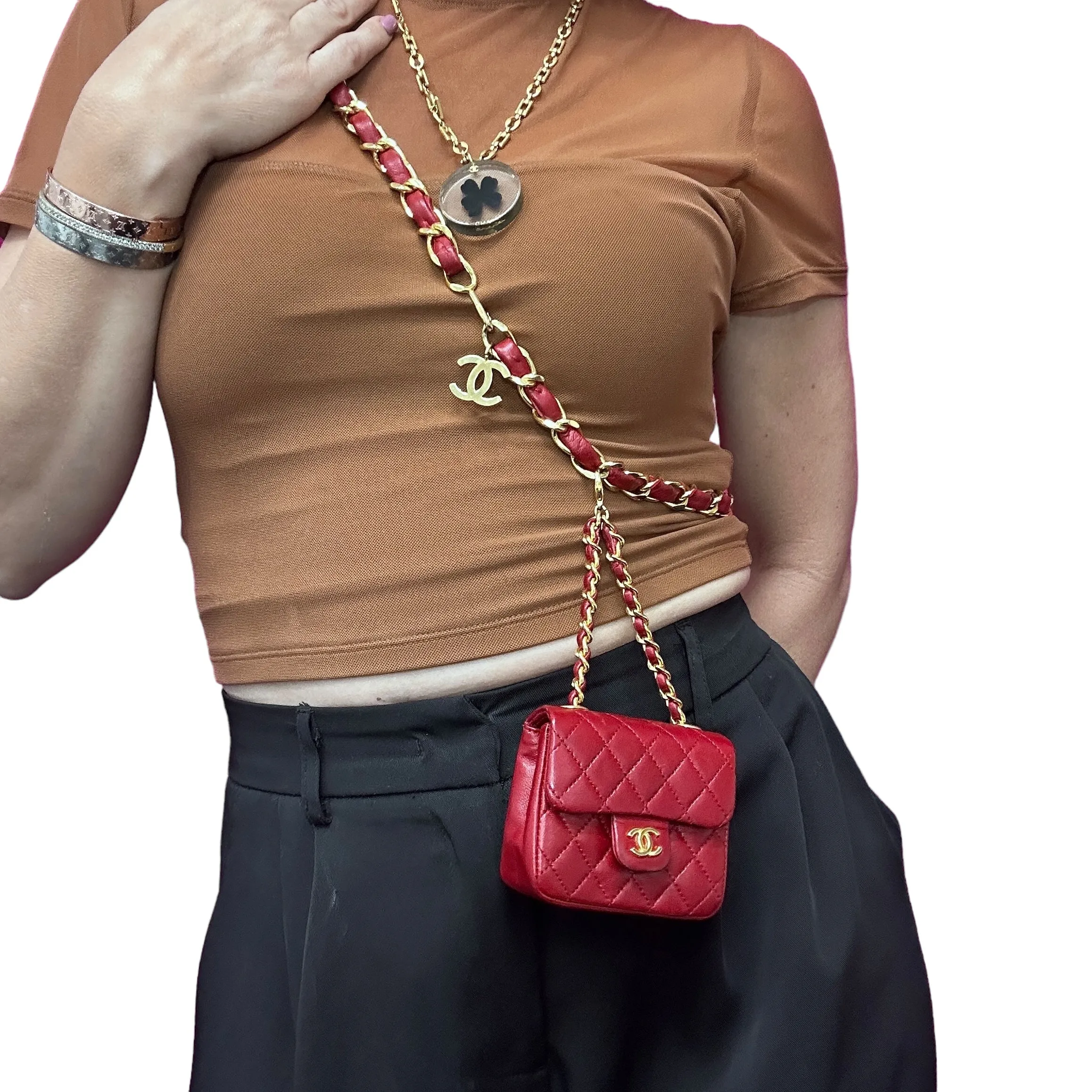 RESERVED-Final Payment-CHANEL Lambskin Micro Classic Flap Belt Bag