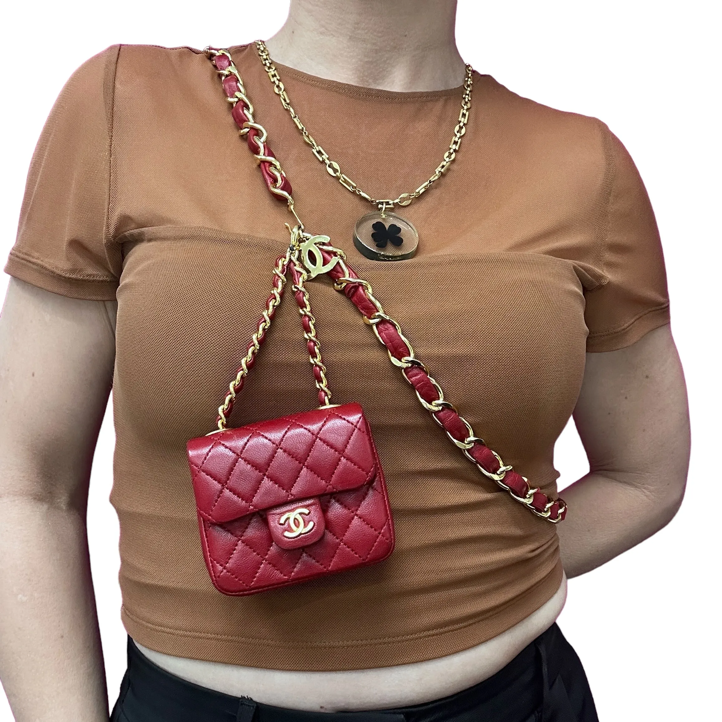 RESERVED-Final Payment-CHANEL Lambskin Micro Classic Flap Belt Bag