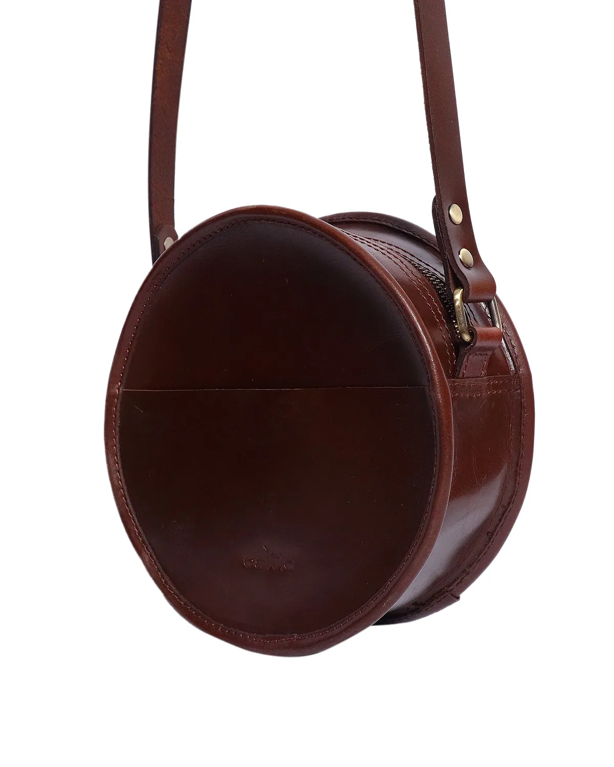 Stylish and Functional Brown Round Sling Bag, Art: BG-1467